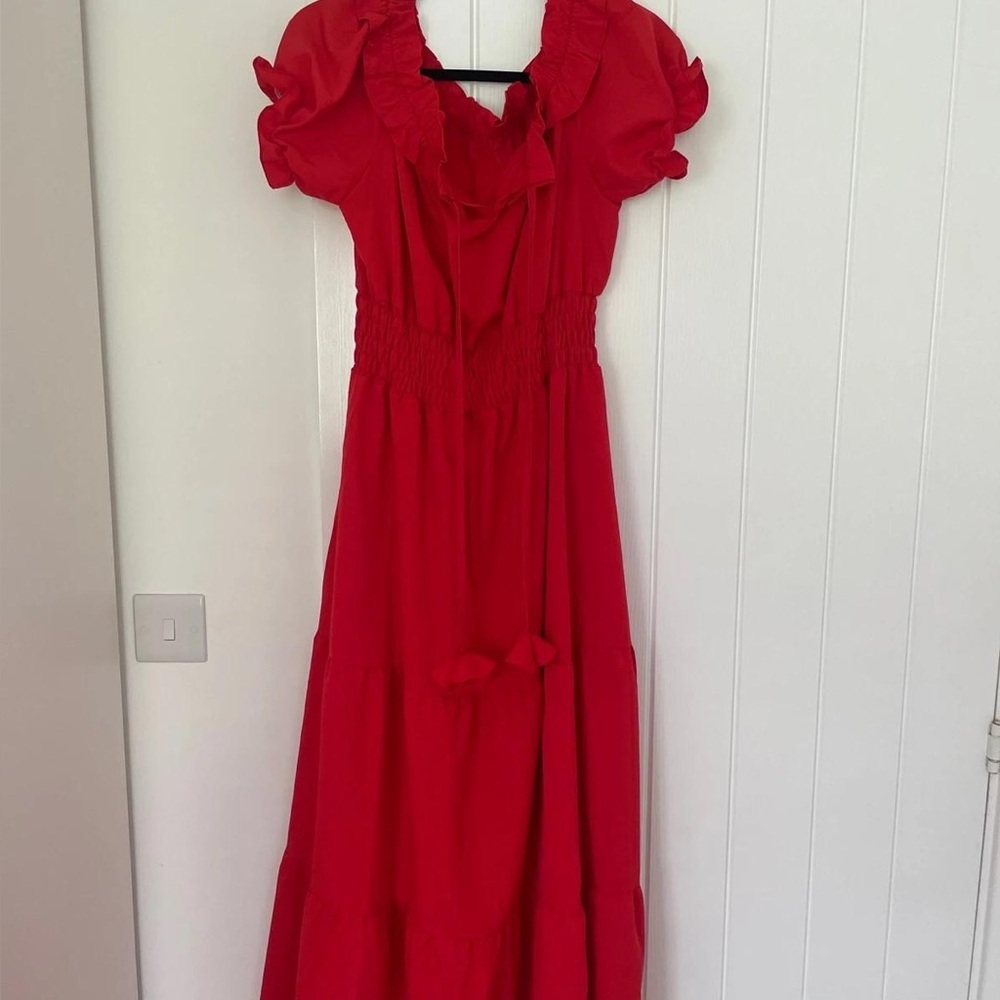 Source Unknown Vibrant Red Maxi Dress